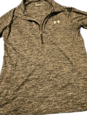 Under Armour HeatGear Quarter Zip Long Sleeve Women Large Athlesuire Lightweight
